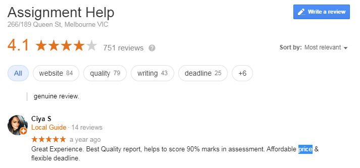 myassignmenthelp review in google